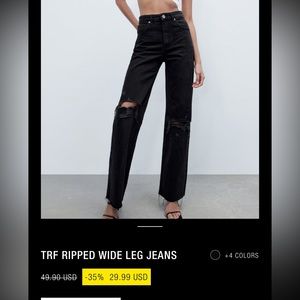 Zara TRF wide leg jeans